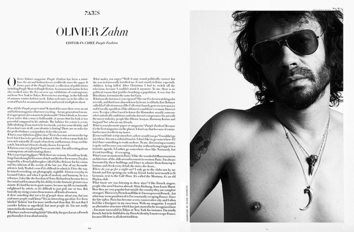 LUNDLUND : Man About Town - Olivier Zahm LUNDLUND : Man About Town - Olivier Zahm