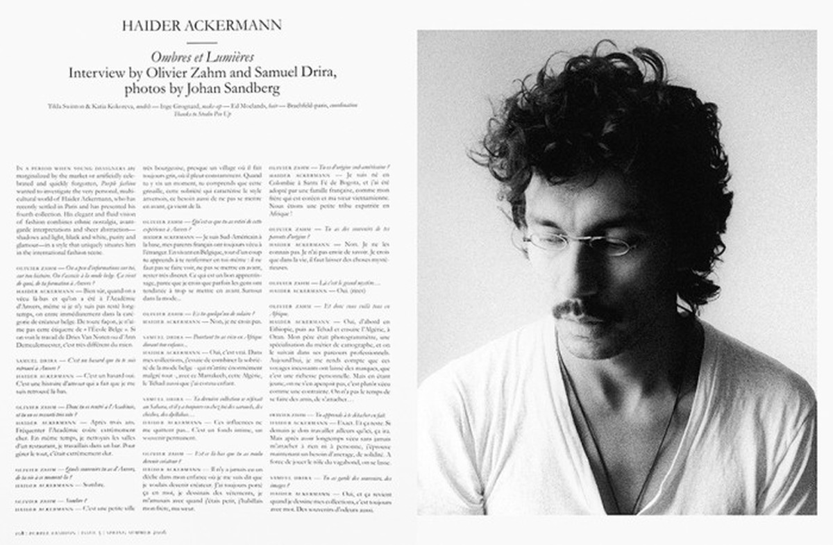 LUNDLUND : Purple Magazine - Haider Ackermann LUNDLUND : Purple Magazine - Haider Ackermann