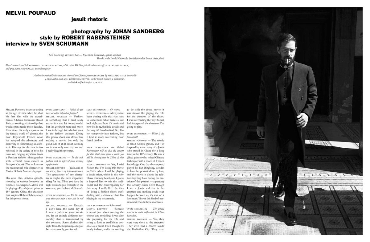 LUNDLUND : Purple Magazine - Melvil Poupaud LUNDLUND : Purple Magazine - Melvil Poupaud