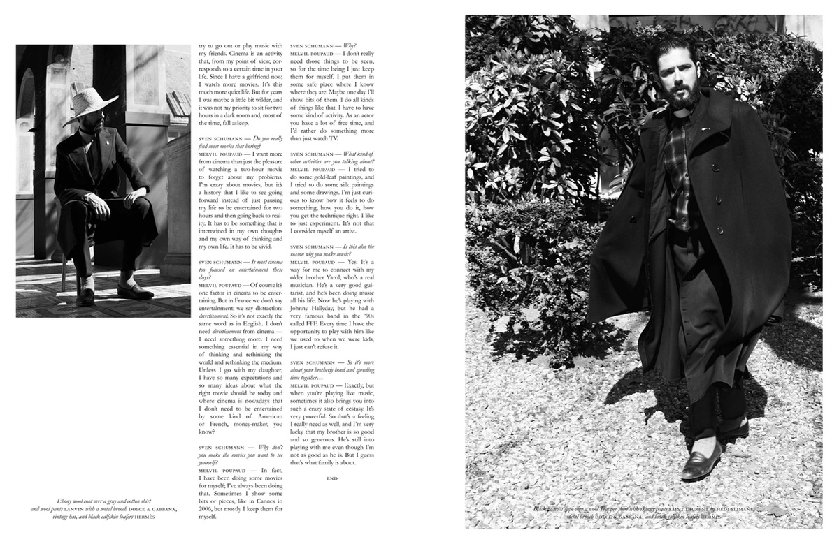 LUNDLUND : Purple Magazine - Melvil Poupaud LUNDLUND : Purple Magazine - Melvil Poupaud