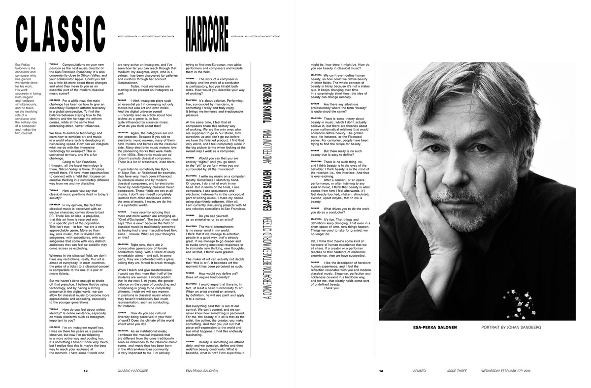 LUNDLUND : AALTO FANZINE Issue 3 - Esa-Pekka Salonen LUNDLUND : AALTO FANZINE Issue 3 - Esa-Pekka Salonen