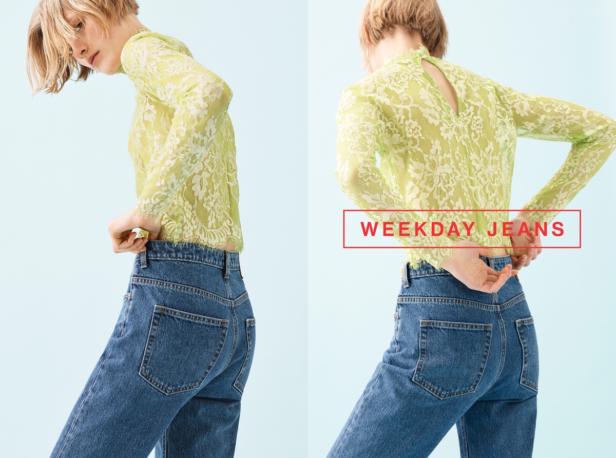 weekday yellow jeans